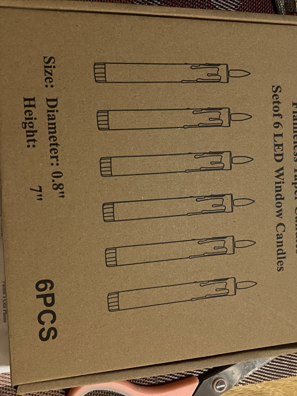 Flameless Taper LED Window Candles - Ivory (6 Pack)